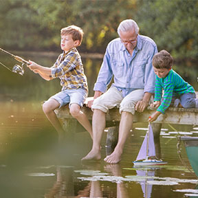grandparent and kids